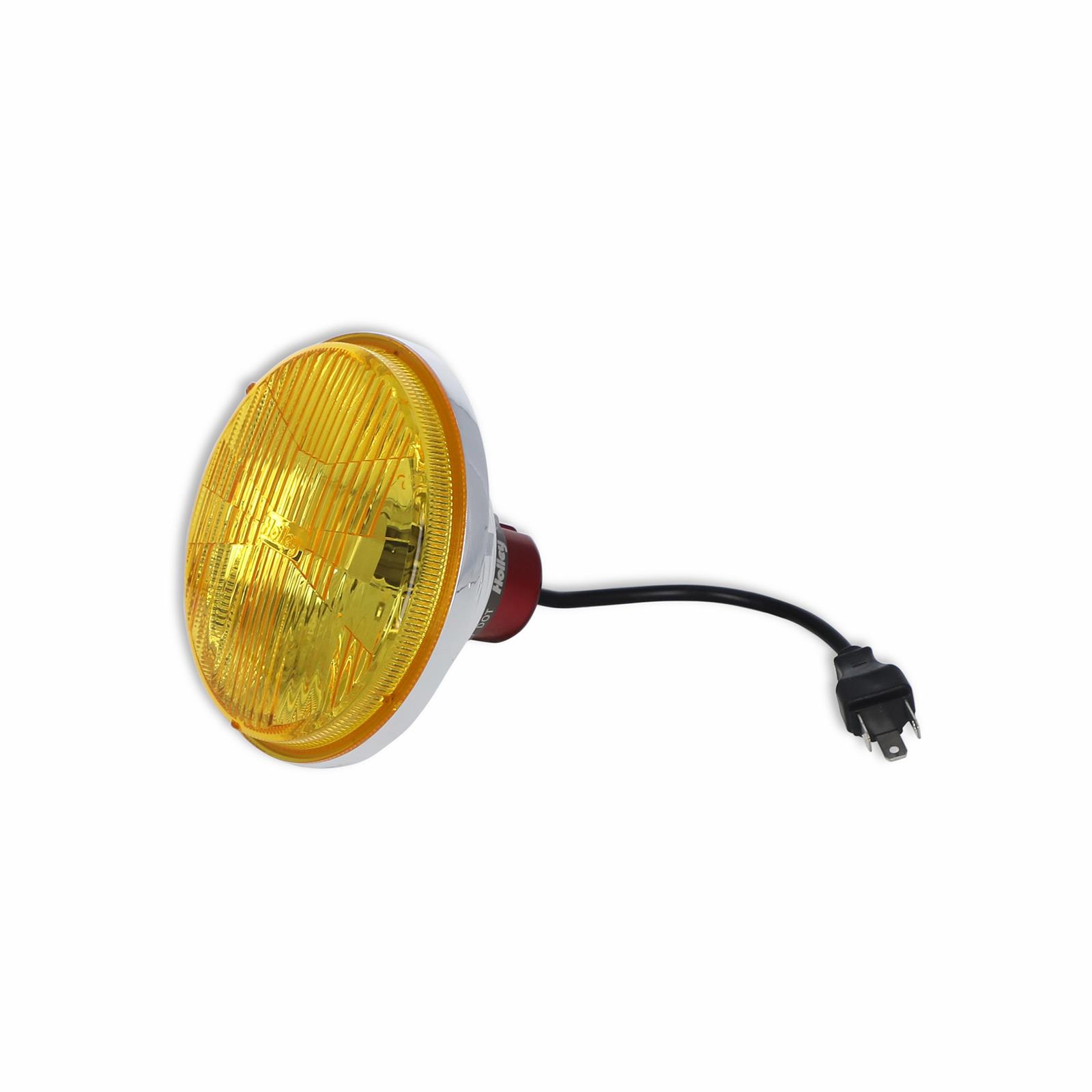 Holley RetroBright LED Headlights LFRB105 Headlight Conversion, RetroBright, Style, Sealed Beam, 5.75 in. Round Housing, Yellow Lens, High and Low Beam, Upgraded Wiring, with Bulb, Each thumbnail 8