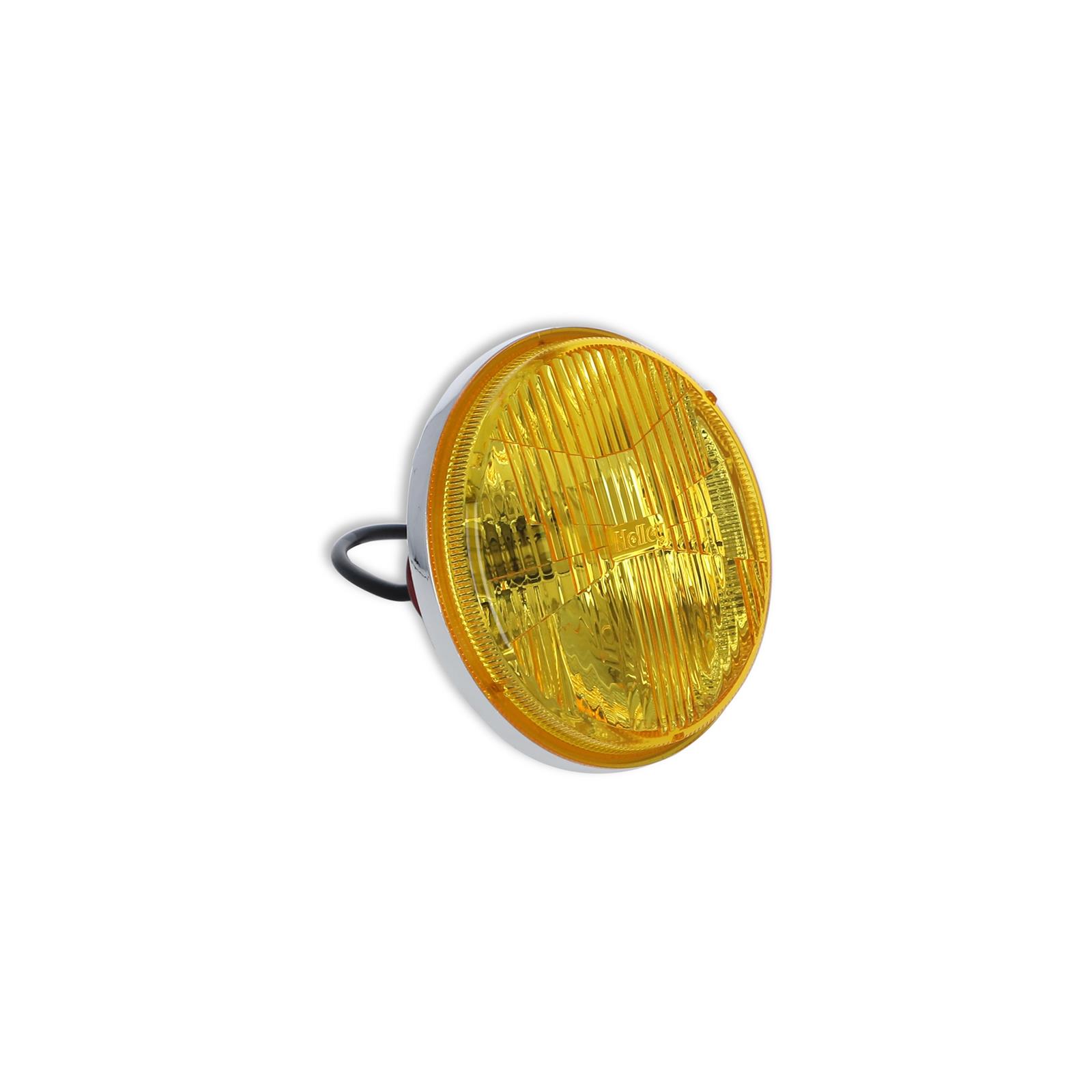 Holley RetroBright LED Headlights LFRB105 Headlight Conversion, RetroBright, Style, Sealed Beam, 5.75 in. Round Housing, Yellow Lens, High and Low Beam, Upgraded Wiring, with Bulb, Each thumbnail 7