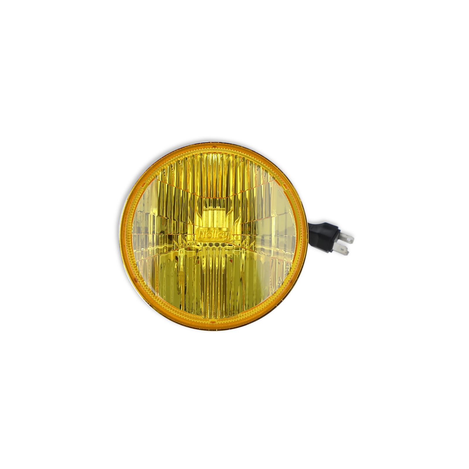 Holley RetroBright LED Headlights LFRB105 Headlight Conversion, RetroBright, Style, Sealed Beam, 5.75 in. Round Housing, Yellow Lens, High and Low Beam, Upgraded Wiring, with Bulb, Each thumbnail 3