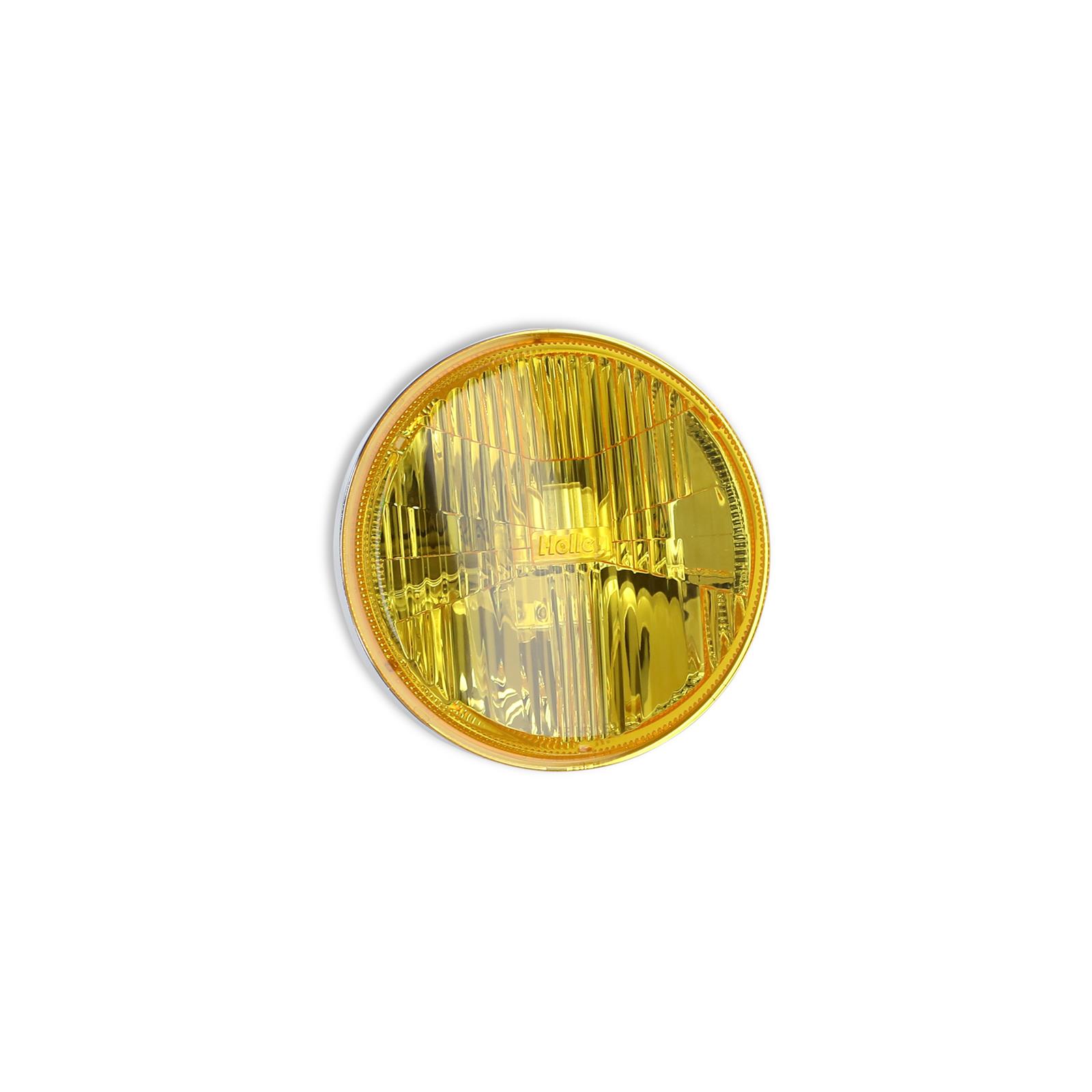 Holley RetroBright LED Headlights LFRB105 Headlight Conversion, RetroBright, Style, Sealed Beam, 5.75 in. Round Housing, Yellow Lens, High and Low Beam, Upgraded Wiring, with Bulb, Each thumbnail 5