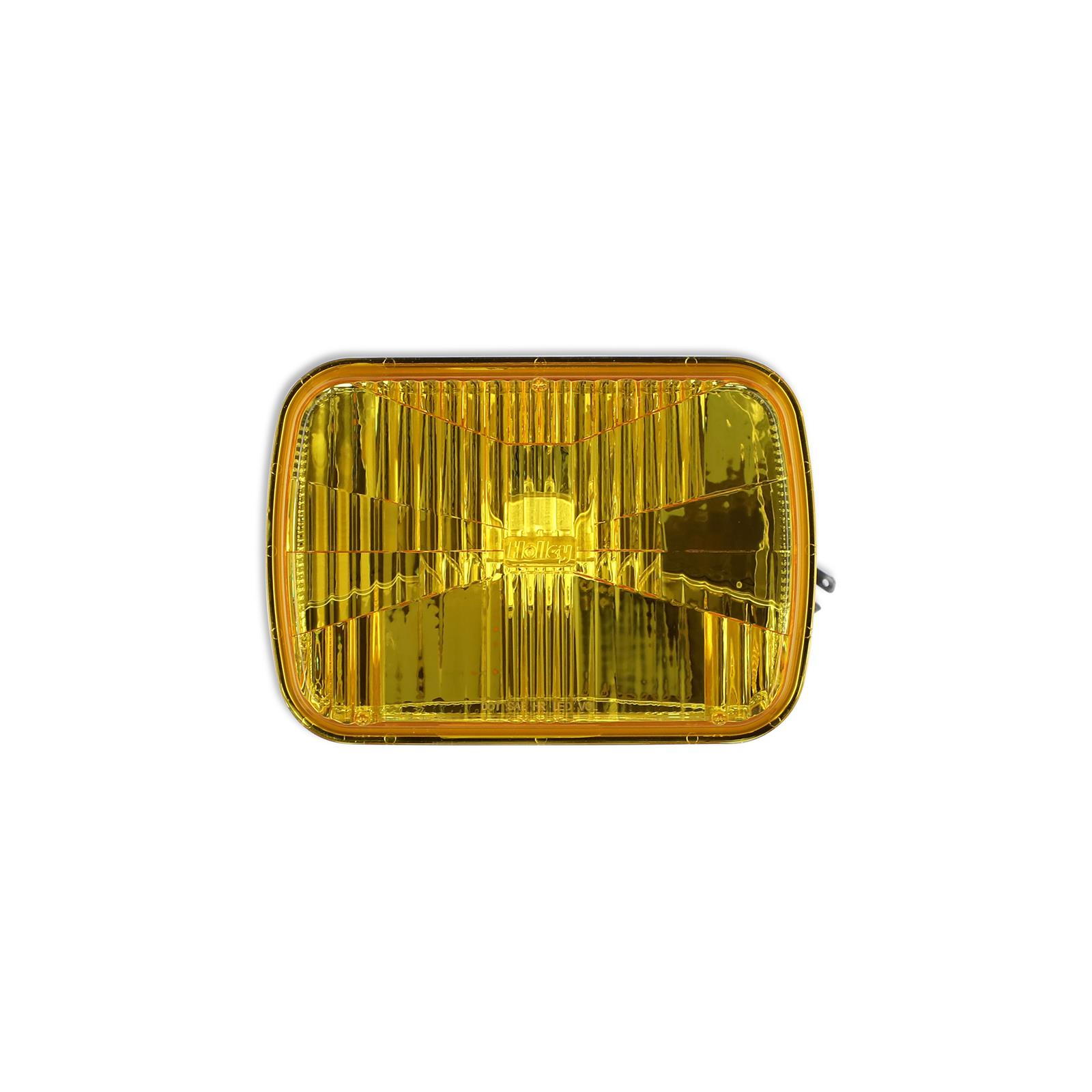 Holley RetroBright LED Headlights LFRB110 Headlight Conversion, RetroBright, Style, Sealed Beam, Rectangle, 4 in. x 7 in. Housing, Yellow Lens, High and Low Beam, Bulb Included, Each