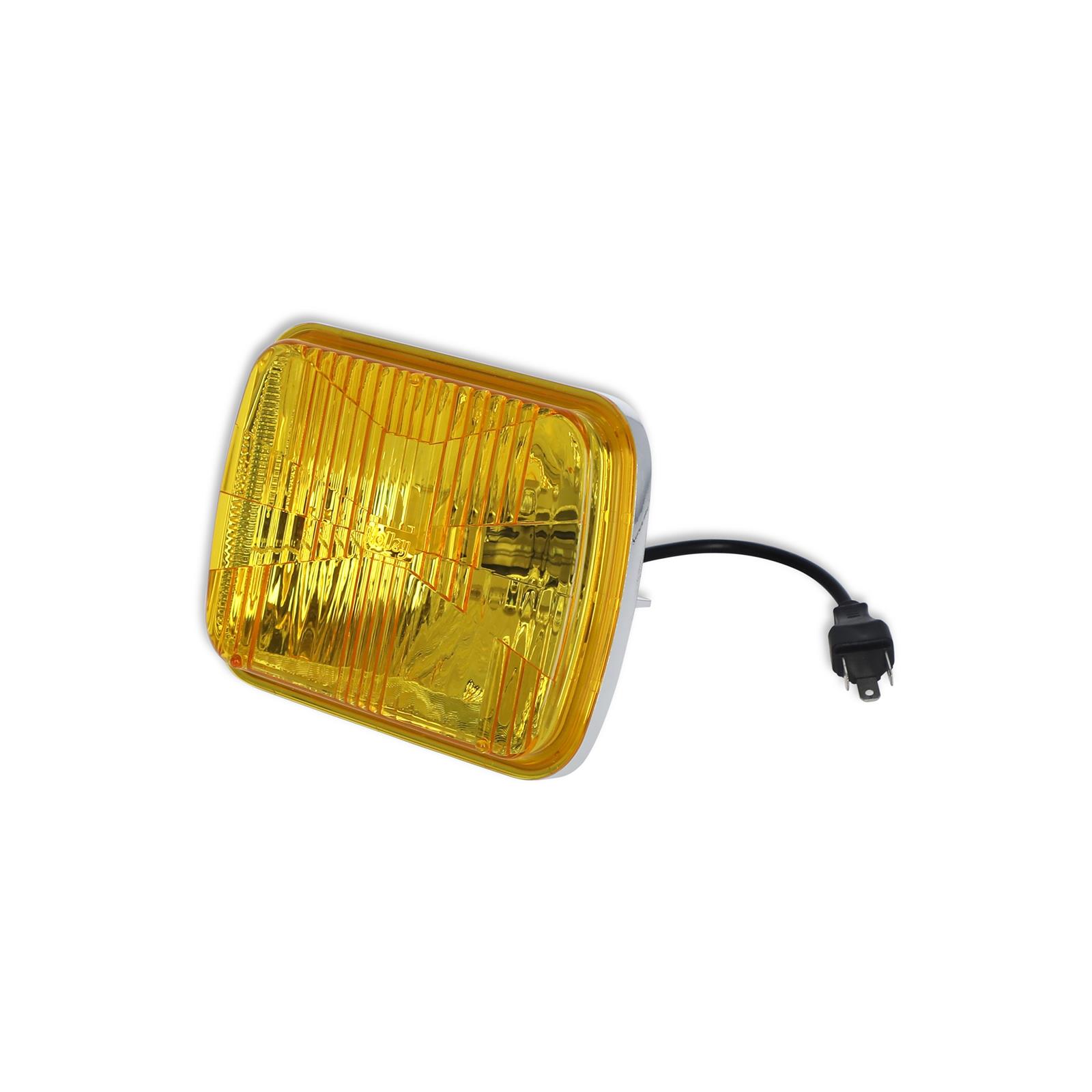 Holley RetroBright LED Headlights LFRB110 Headlight Conversion, RetroBright, Style, Sealed Beam, Rectangle, 4 in. x 7 in. Housing, Yellow Lens, High and Low Beam, Bulb Included, Each thumbnail 6
