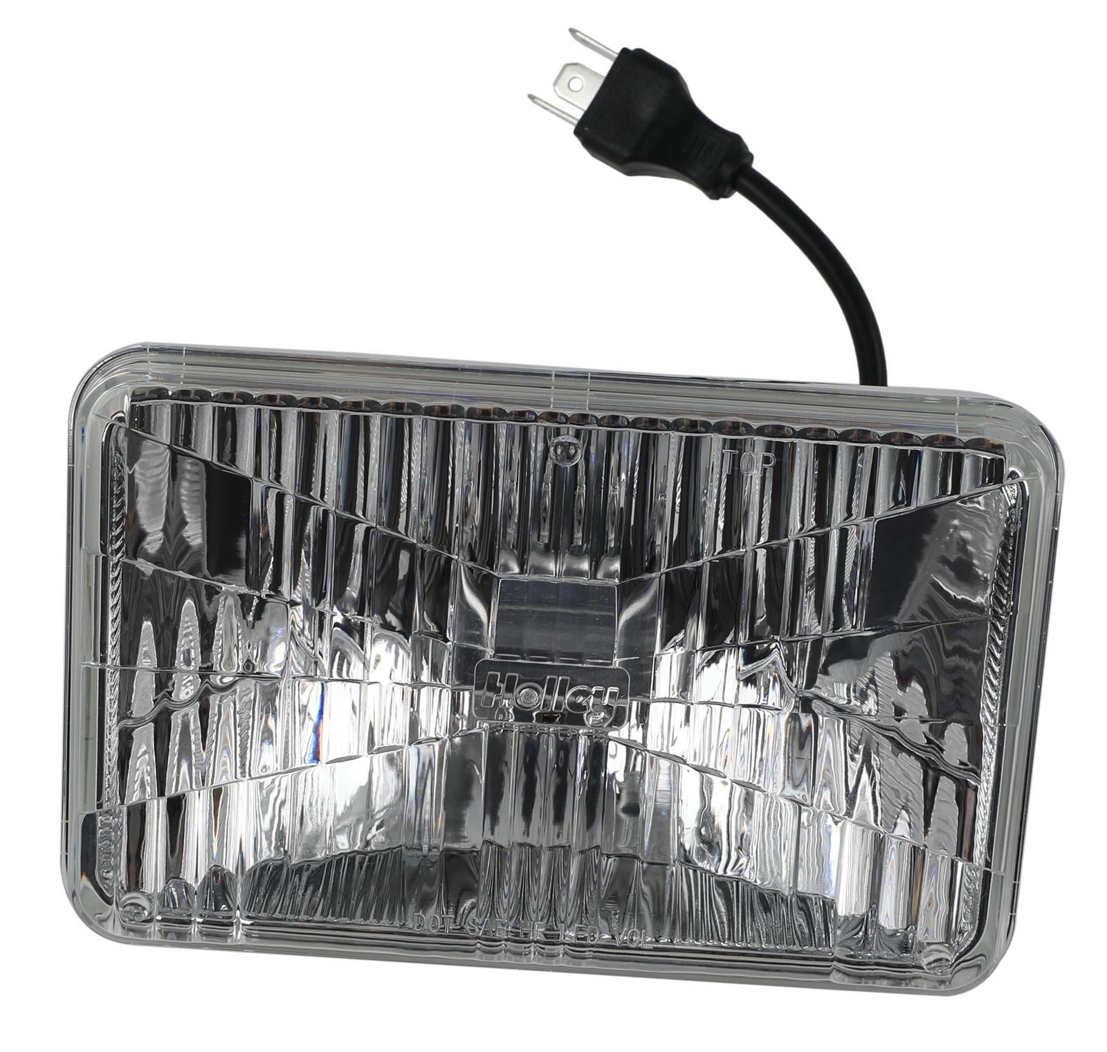 Holley RetroBright LED Headlights LFRB120-1 Headlight Conversion, RetroBright, Style, Sealed Beam, Rectangular, 4 in. x 6 in. Housing, Classic White, High and Low Beam, 3,000K Bulb, Each