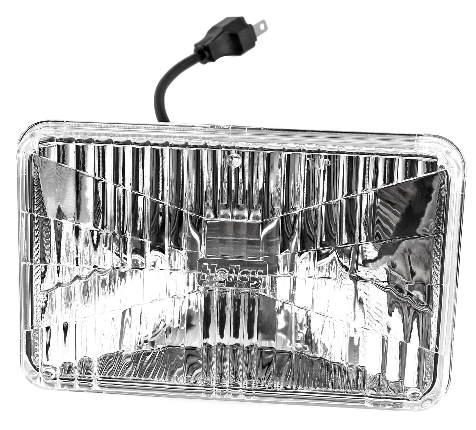 Holley RetroBright LED Headlights LFRB140-1 Headlight Conversion, RetroBright, Style, Sealed Beam, Rectangular, 4 in. x 6 in. Housing, Modern White, High and Low Beam, 5,700K Bulb, Each thumbnail 2