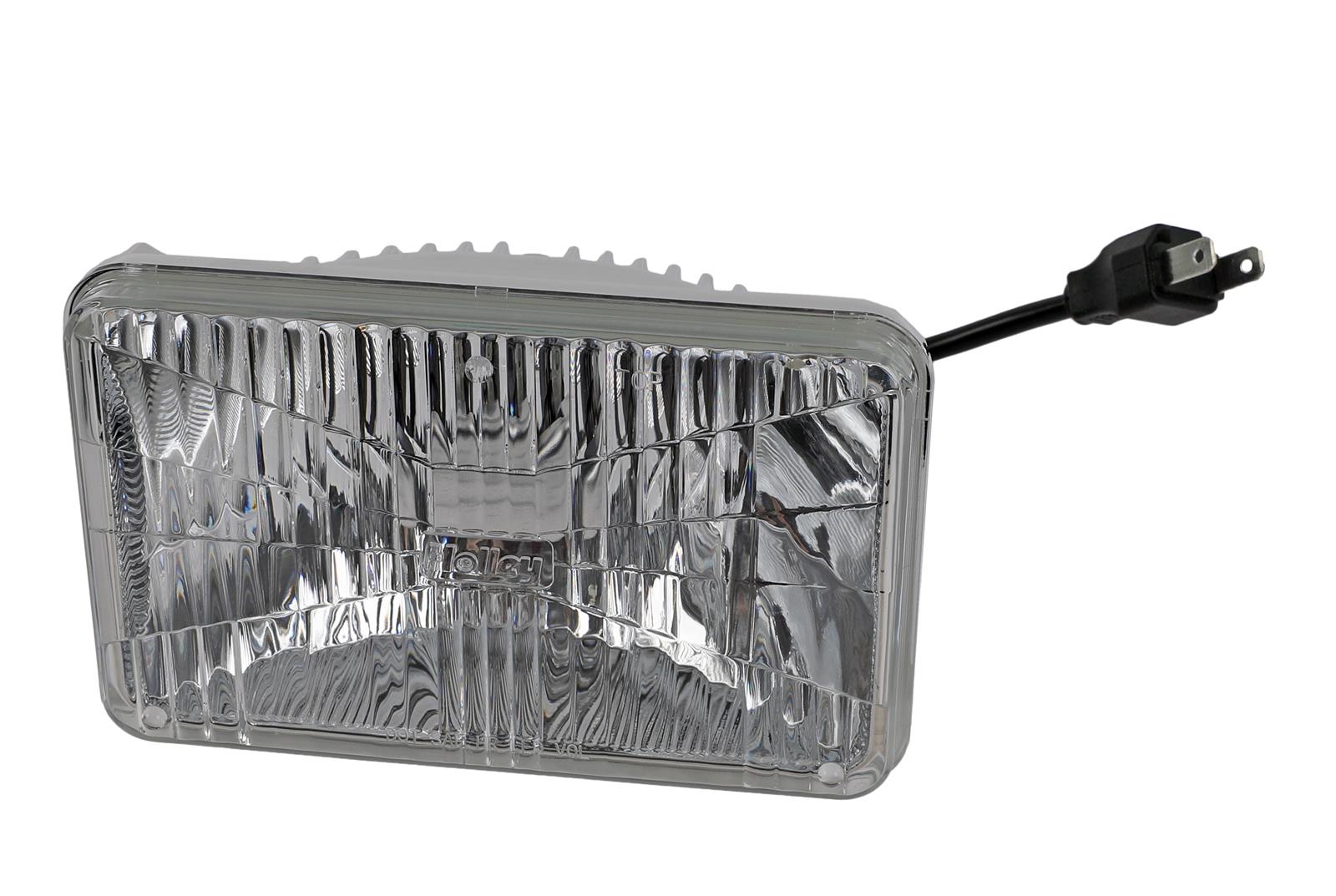 Holley RetroBright LED Headlights LFRB141 Headlight Conversion, RetroBright, Style, Sealed Beam, Rectangular, 4 in. x 6 in. Hosuing, Modern White, High Beam Only, 5,700K Bulb, Each