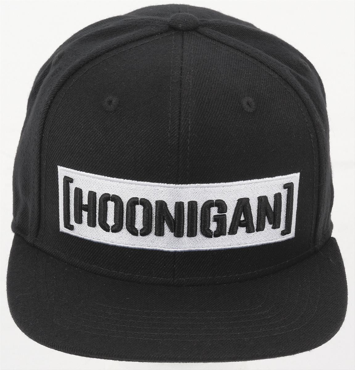 HOONIGAN INDUSTRIES HA302CBARBK Hoonigan Censor Bar Black Flat Brim Hats Summit Racing