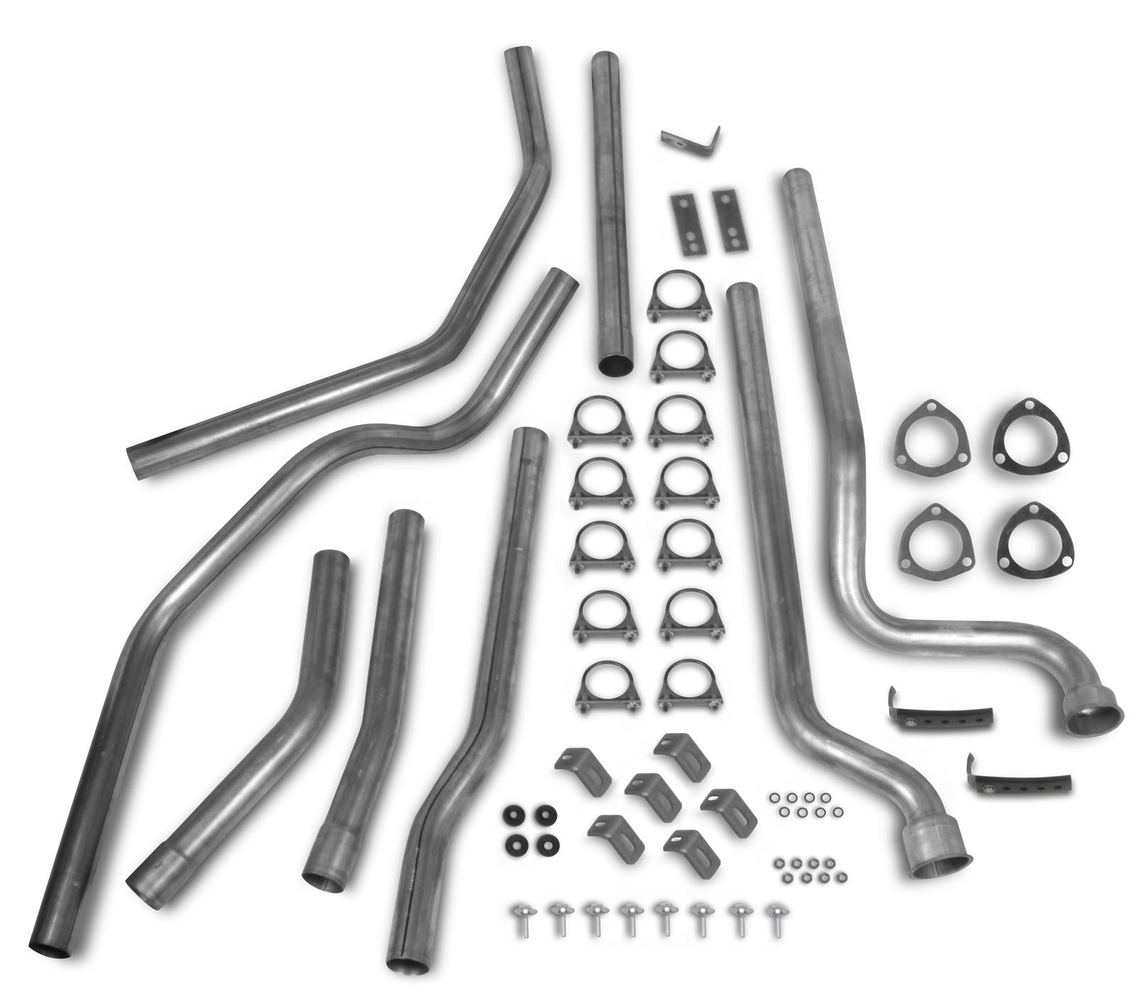 Hooker Competition Header-Back Exhaust Systems 16561HKR Systems, Header-Back, Dual, Steel, Aluminized, Split Side Exit, Ford, 351M, 400, Kit thumbnail 2