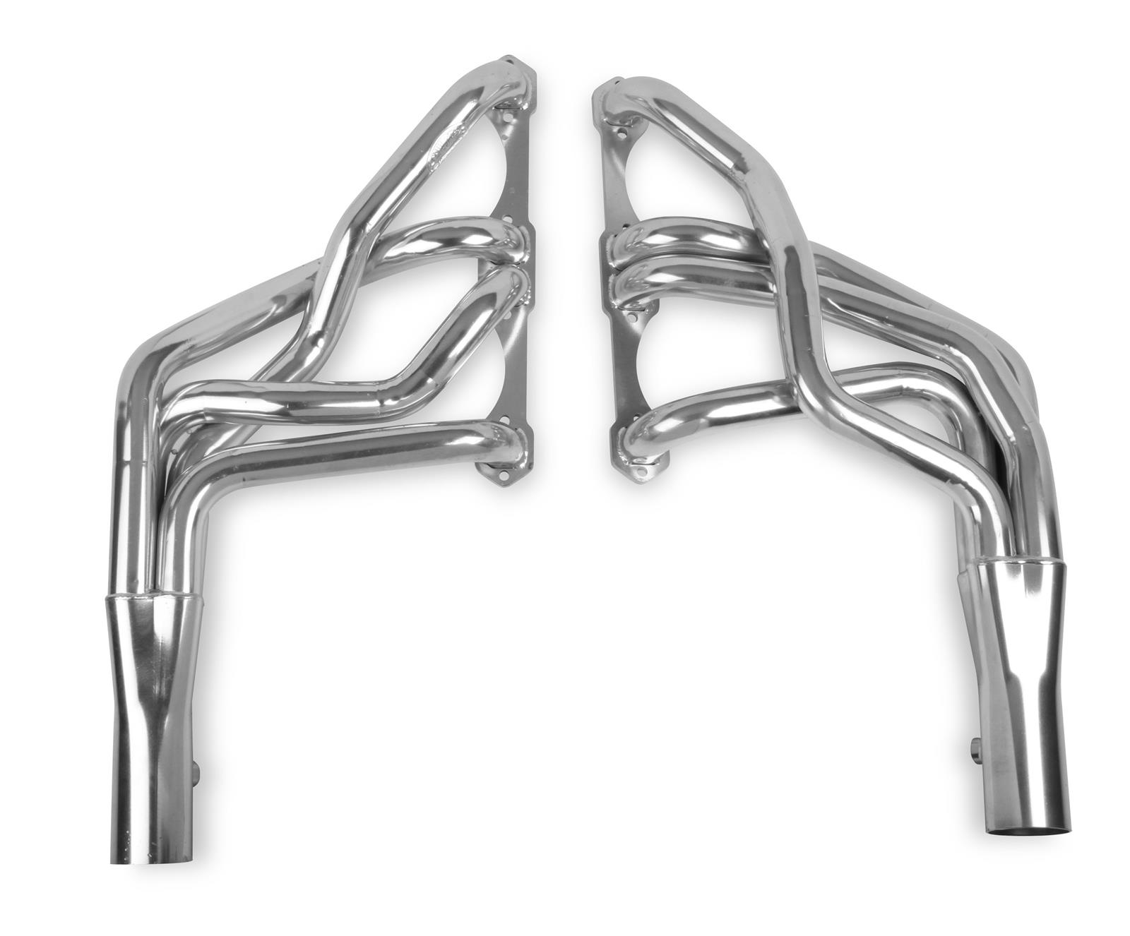 Hooker Super Competition Headers 2106-1HKR Headers, Competition, Long Tube, Steel, Silver Ceramic Coated, Chevy Small Block, Pontiac, Hooker, Pair thumbnail 4