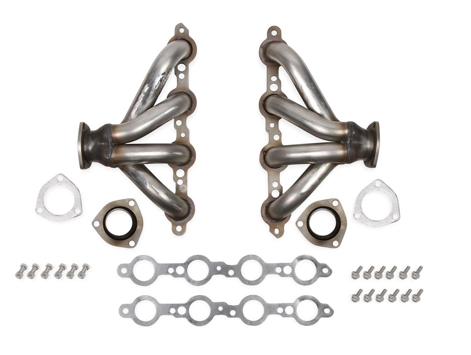 Hooker Super Competition Block Hugger Headers 2314HKR Headers, Competition, Hugger, Stainless Steel, Natural, Chevy, Small Block, LS1, Pair