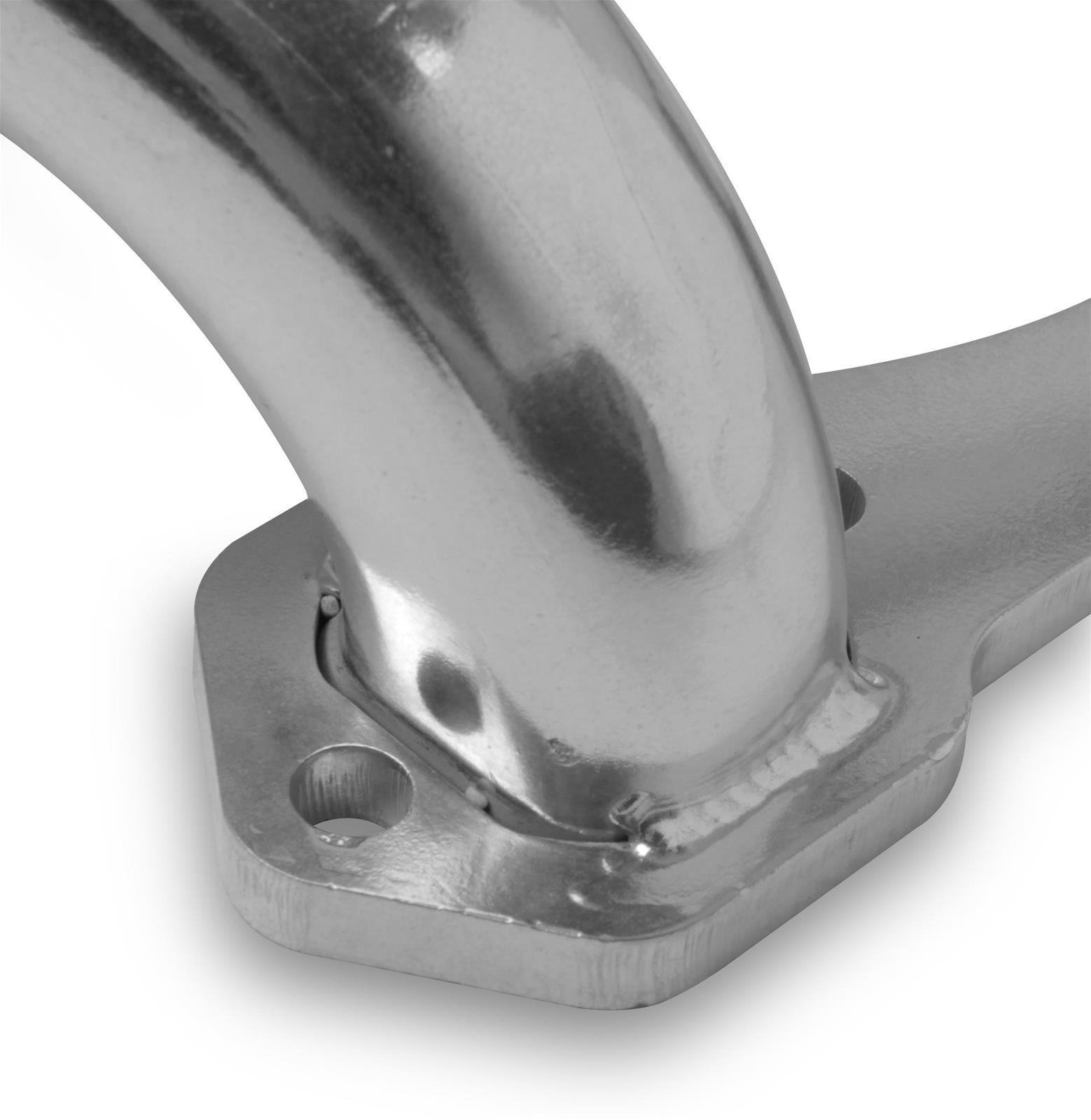 Hooker Competition Headers 2475-1HKR Headers, Competition, Mid-Length, Steel, Silver Ceramic, Chevy, Pontiac, Small Block, Angle/Straight, Pair thumbnail 6