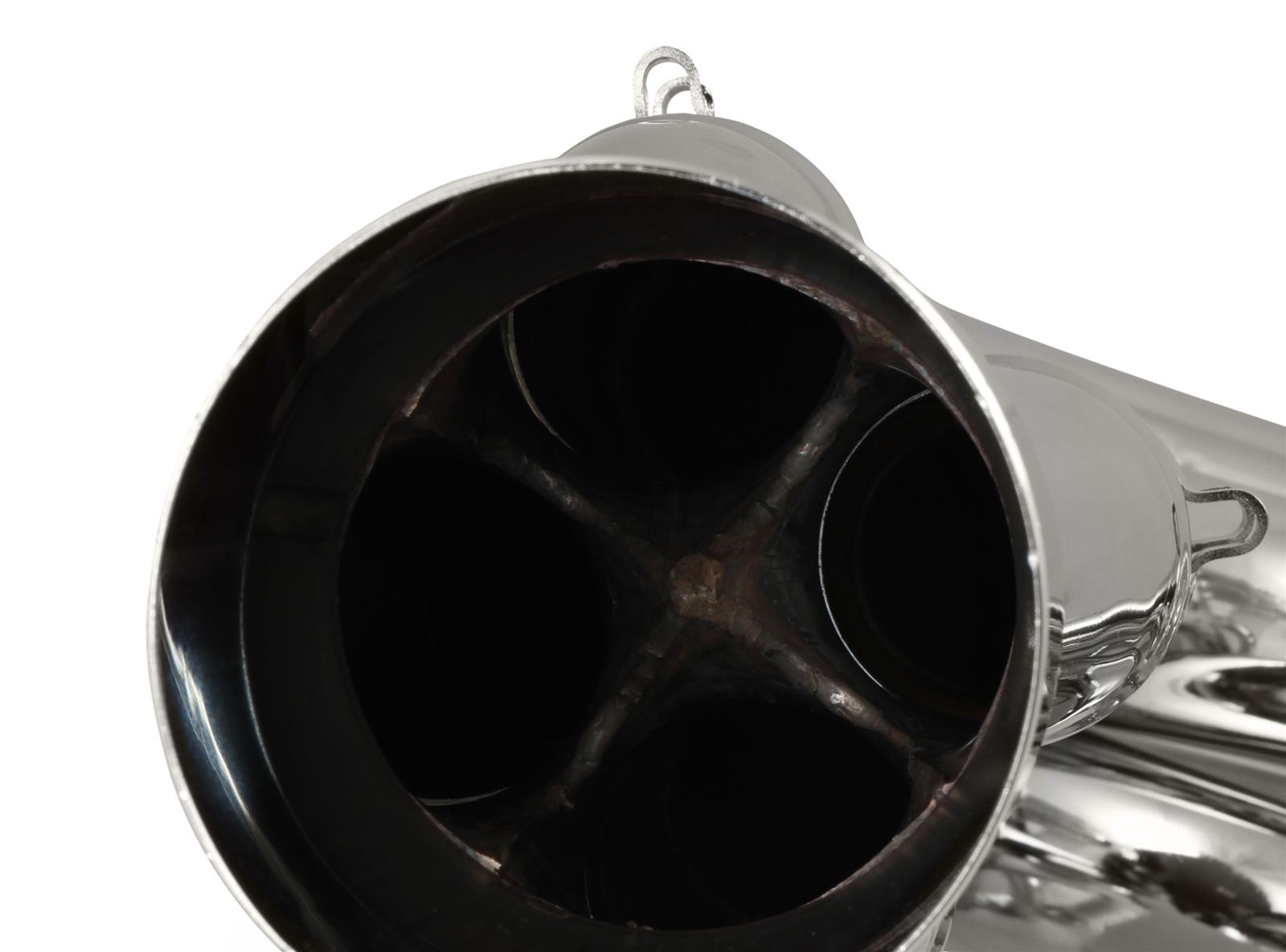 Hooker RacingHeart 3-Step Dragster Headers 2502-6HKR Headers, Downsweep, Primary, 4.5 in. Collector, Steel, Chrome, Big Block, Chevrolet, Pair thumbnail 4