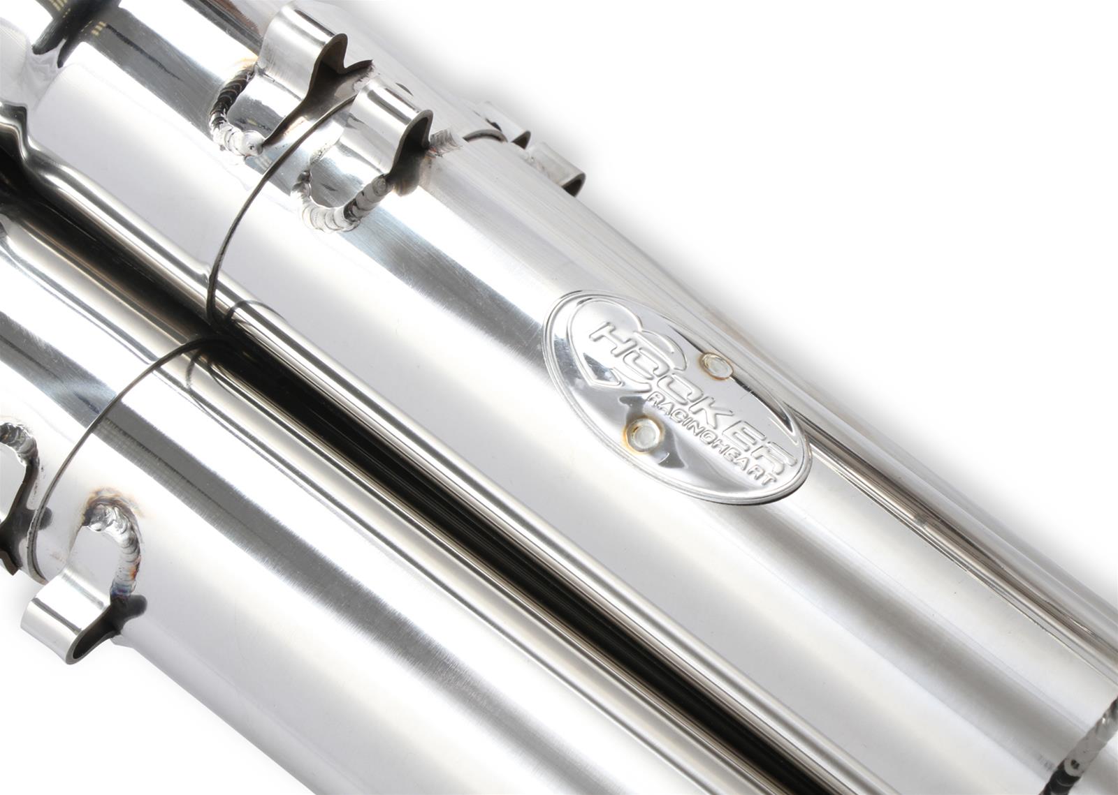 Hooker RacingHeart 3-Step Dragster Headers 2502-6HKR Headers, Downsweep, Primary, 4.5 in. Collector, Steel, Chrome, Big Block, Chevrolet, Pair thumbnail 8