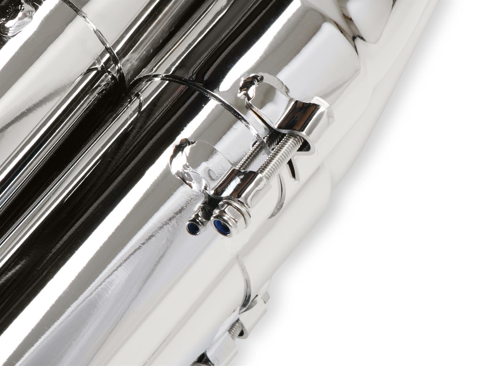 Hooker RacingHeart 3-Step Dragster Headers 2502-6HKR Headers, Downsweep, Primary, 4.5 in. Collector, Steel, Chrome, Big Block, Chevrolet, Pair thumbnail 3
