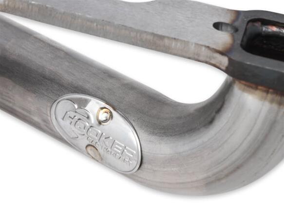 Hooker RacingHeart Street Stock Headers 2550-2HKR Headers, RacingHeart, Long Tube, 409 Stainless Steel, Natural, 1 5/8 in. Primary, 3/8 in. Flange, Chevy, Small Block, Angle/Straight, Pair thumbnail 3
