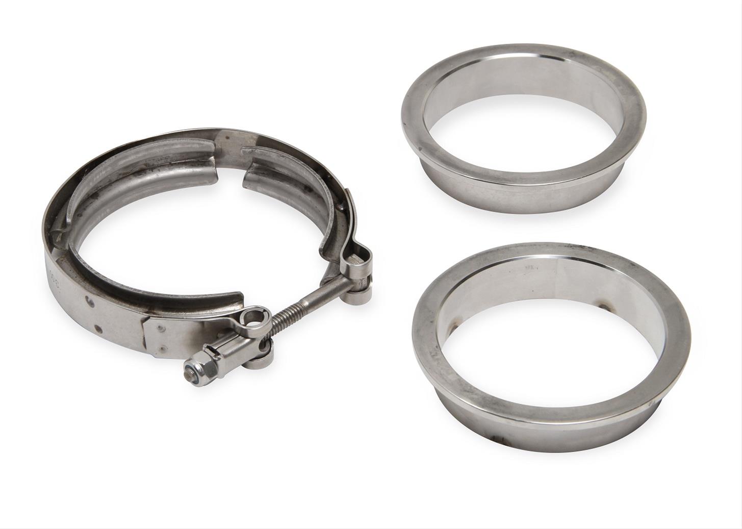 Hooker V-Band Clamps 41171HKR Exhaust Clamp, V-band Style, Stainless Steel, Natural, 2.500 in. Pipe Diameter, Kit