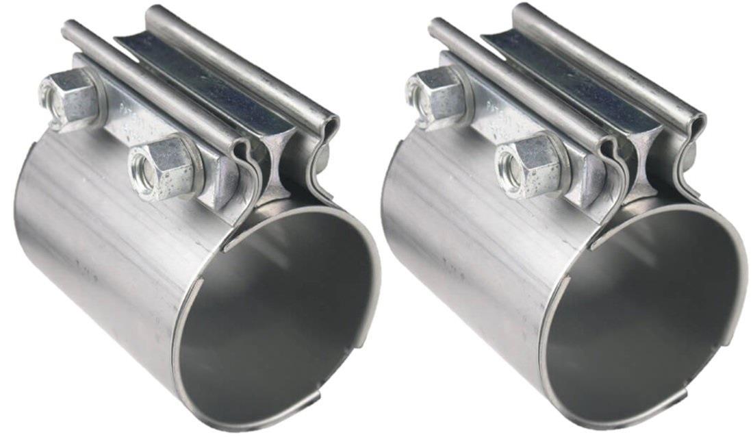 Hooker Band Clamps 41173HKR Exhaust Clamp, Clamp, 3 in. Pipe, 3 in. Width, Stainless Steel, Natural, Pair