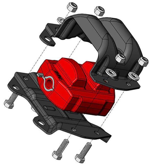 Hooker Clamshell Engine Mounts 71221019HKR Mount Cage, Clamshell, LT Swap, Chevrolet, Pontiac, Buick, Oldsmobile thumbnail 3