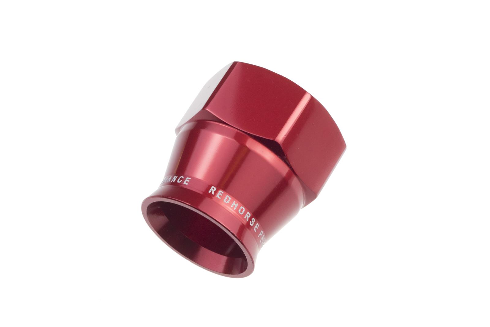 Redhorse Performance 1200 Series Reuseable PTFE Hose Ends 1200-06-1 Ends, Series, Reuseable, PTFE, -6 AN Female Threads, Reusable swivel, Straight, -6 AN Hose, Aluminum, Red/Blue Anodized, Each thumbnail 2