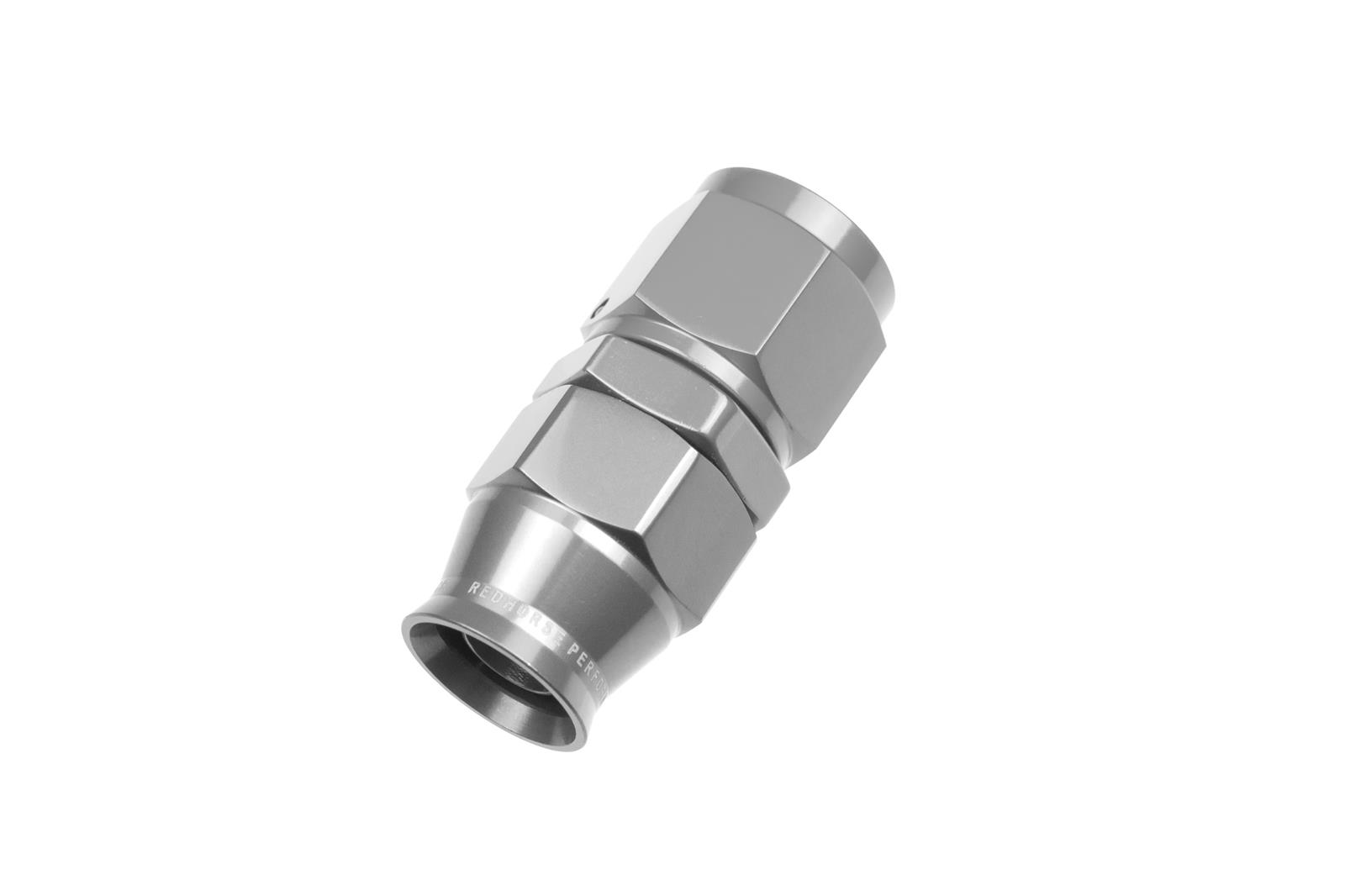 Redhorse Performance 1200 Series Reuseable PTFE Hose Ends 1200-06-5 Ends, Series, Reuseable, PTFE, -6 AN Female Threads, Reusable swivel, Straight, -6 AN Hose, Aluminum, Clear Anodized, Each thumbnail 3
