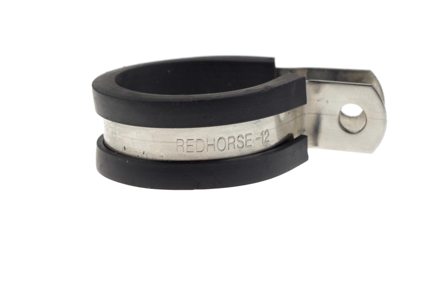 Redhorse Performance 220 Series Cushioned Hose Clamps 220-12-2 Mounting Clamps, Cushioned, Aluminum, Natural, Rubber, -12 AN, 1/4 in. Mounting Hole, Sold as a set of 10 thumbnail 2