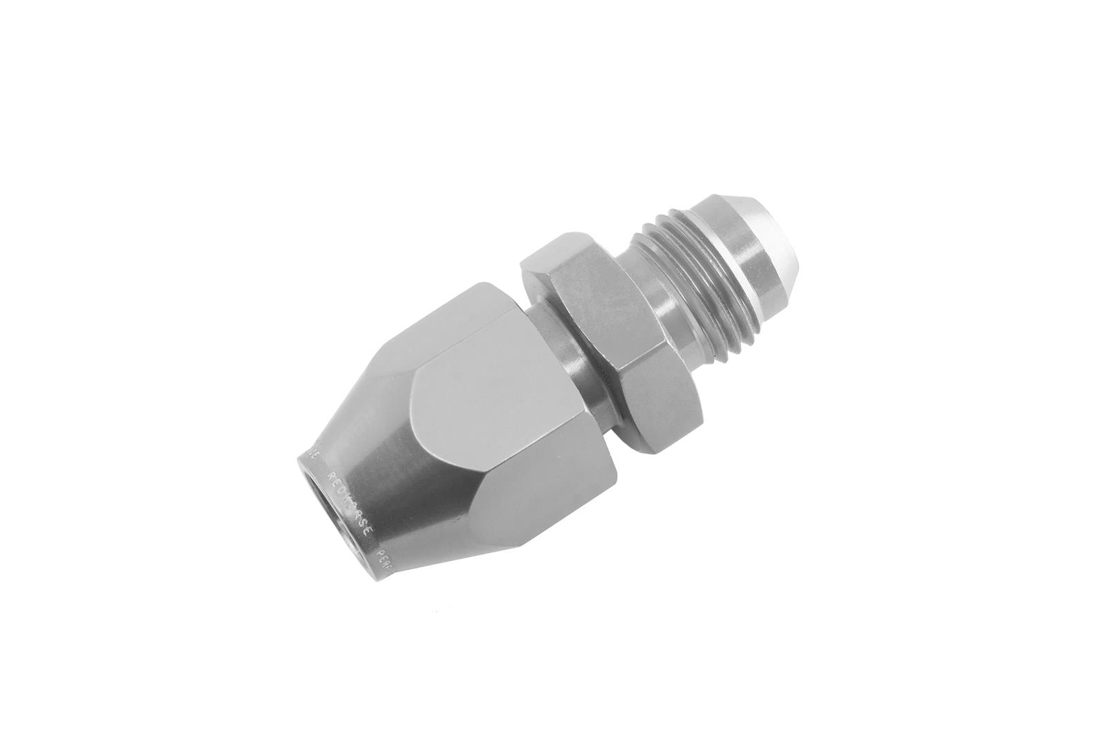 Redhorse Performance 3100 Series AN Tube Adapter Fittings 3100-06-06-5 Fitting, Adapter, to Tubing, Straight, Aluminum, Clear Anodized, -6 AN, 3/8 in., Each