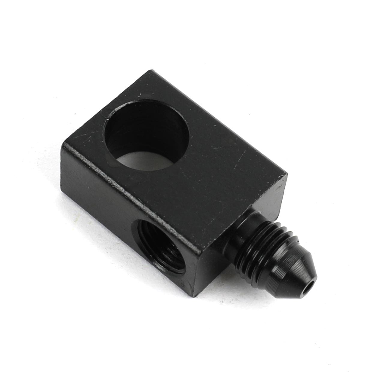 Redhorse Performance 342 Series Inverted Flare Male Tee Adapters 342-03-03-2 Brake Fittings, Adapters, Steel, Black, 3/8 in.-24 Female Threads, -3 AN Threads, Each