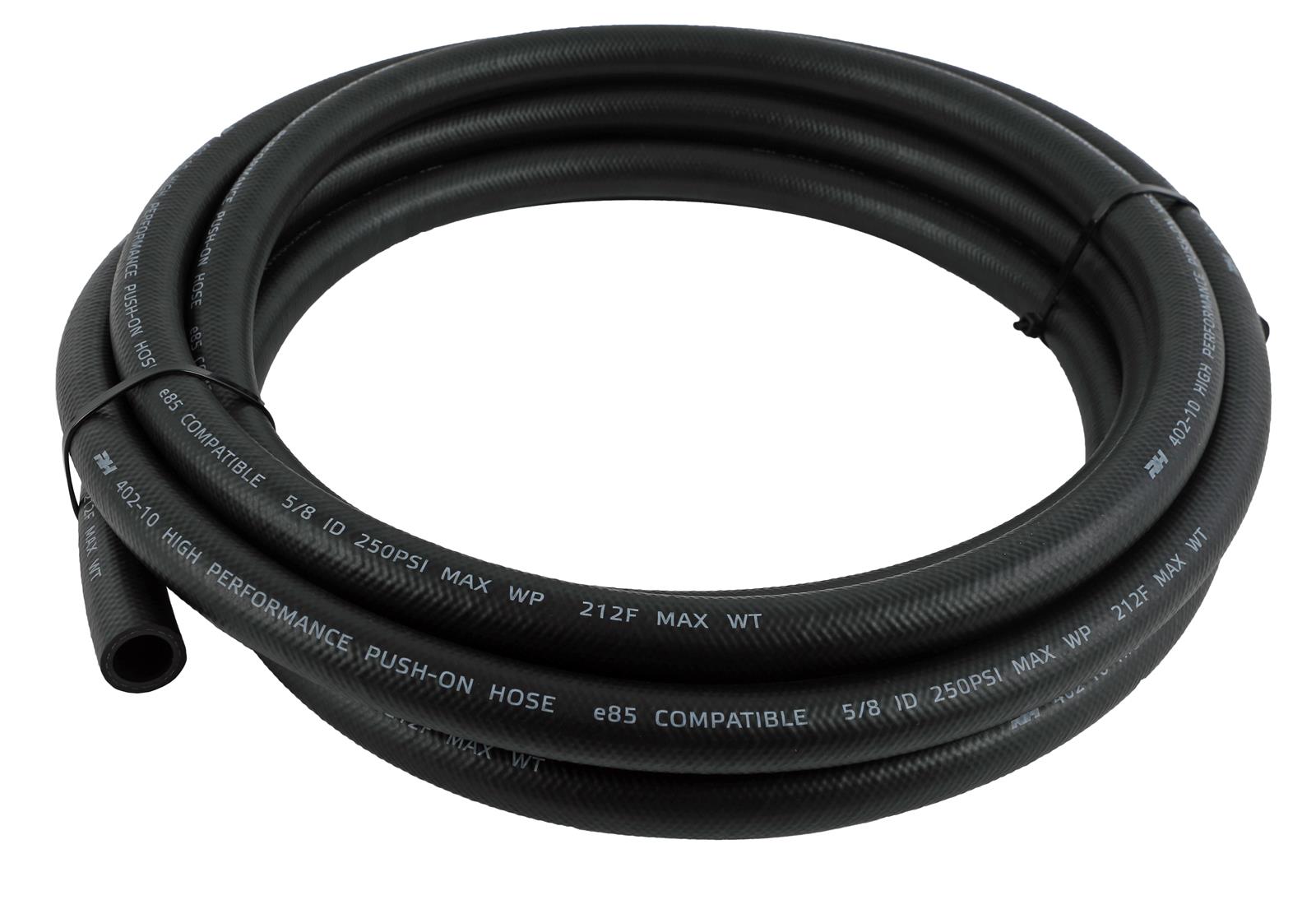Redhorse Performance 402 Series Push-Lock Hose -10 AN 20 ft. 402-10-20 Hose, Series, Synthetic Rubber, Black, AN, Length, Each