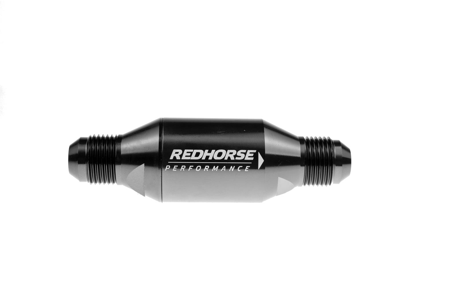 Redhorse Performance 4152 Series One-Way Check Valves 4152-08-2 Valve, Inline, Aluminum, Black Anodized, -8 AN Male to -8 AN Male, Each