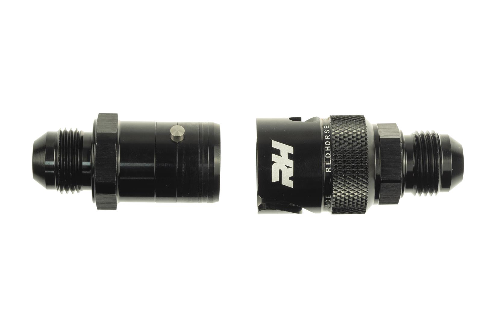 Redhorse Performance 4155 Series Dry Break Quick-Disconnect Fittings 4155-06-2 Quick-Connect Fitting, Plug, Straight, -6 AN Male Thread, Fluorocarbon Seal, Valved, Each thumbnail 2