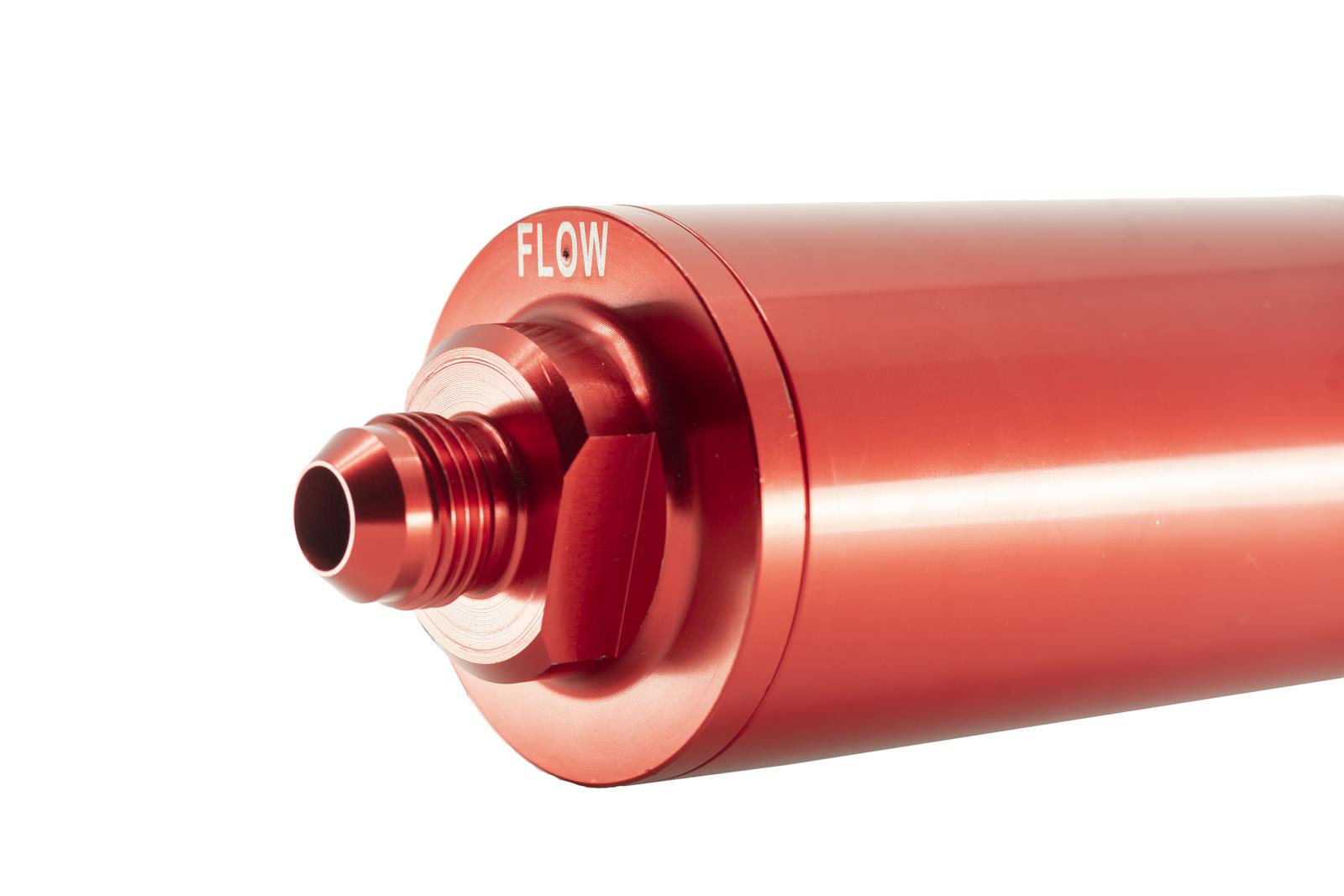 Redhorse Performance 4651 Series 10 Microns Fuel Filter with -6 AN Inlet Size 4651-06-3-10 Filter, Inline Mount, Aluminum, Red Anodized, Microns, Male Inlet/Outlet, Each thumbnail 2