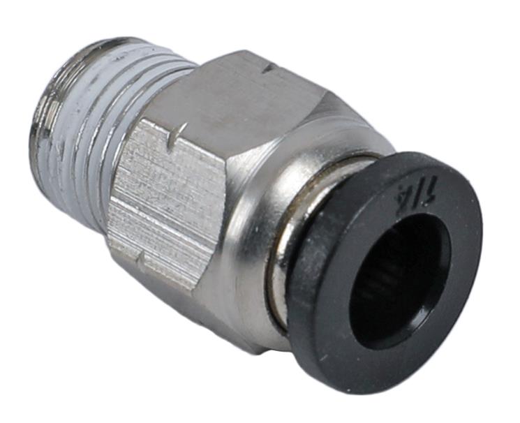 Redhorse Performance 4716 Series Push-to-Connect Fittings 4716-02-04-5 Fitting, Air Line, Straight, Male 1/8 in. NPT to 1/4 in., Nylon/Brass, Each