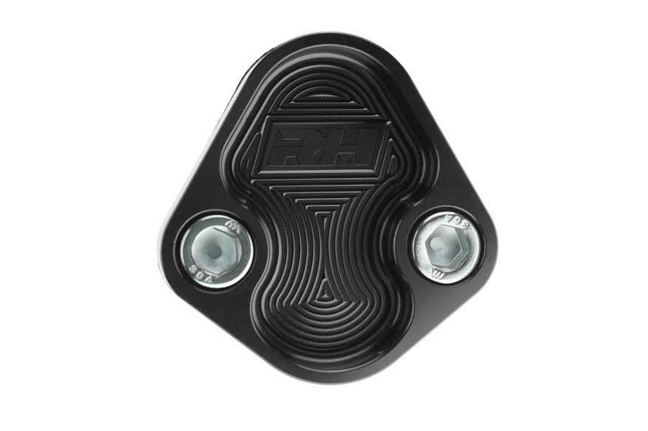 Redhorse Performance Fuel Pump Block-Off Plates 4810-454-2 Plate, Aluminum, Black Anodized, Chevy, Big Block, Each