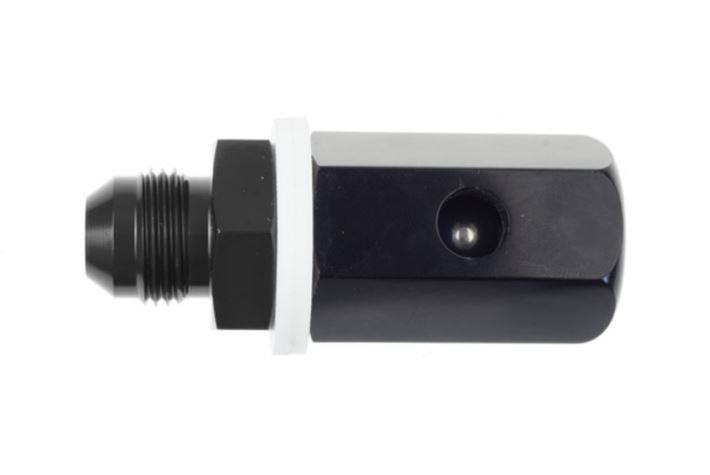Redhorse Performance 566 Series Roll Over Vent Valves 566-08-2 Fitting, Tip Valve/Roll Vent, Aluminum, Black Anodized, Male -8 AN, Each