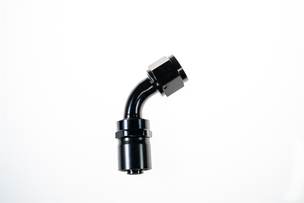 Redhorse Performance 7000 Series Crimp Style Hose End Fittings 7062-06-2 Ends, Ends, 60 degree, Collar, -6 AN Size, Aluminum, Black, -6 AN Female Threads, Each