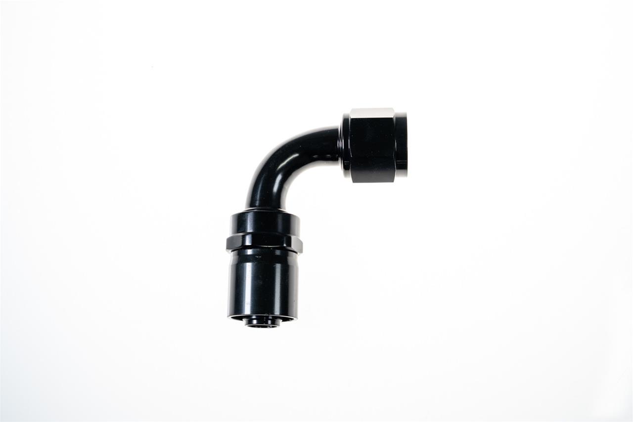 Redhorse Performance 7000 Series Crimp Style Hose End Fittings 7092-16-2 Ends, Ends, 90 degree, Collar, -16 AN Size, Aluminum, Black, -16 AN Female Threads, Each