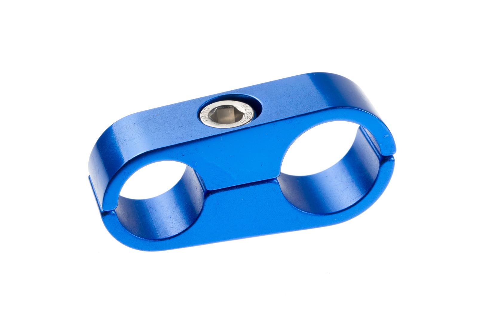 Redhorse Performance 730 Series AN Hose Separators 730-10-10-1 and Line Mounting Clamps, Separators, 2 Capacity, Aluminum, Blue Anodized, 0.625 in. O.D., for -10 Braided Hose, Each thumbnail 2