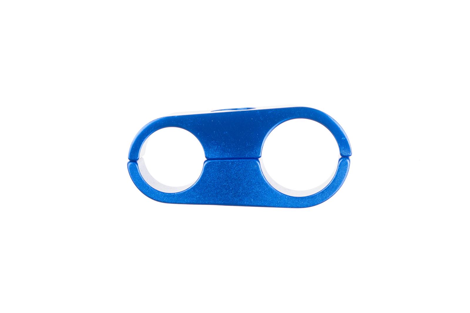 Redhorse Performance 730 Series AN Hose Separators 730-10-10-1 and Line Mounting Clamps, Separators, 2 Capacity, Aluminum, Blue Anodized, 0.625 in. O.D., for -10 Braided Hose, Each thumbnail 3