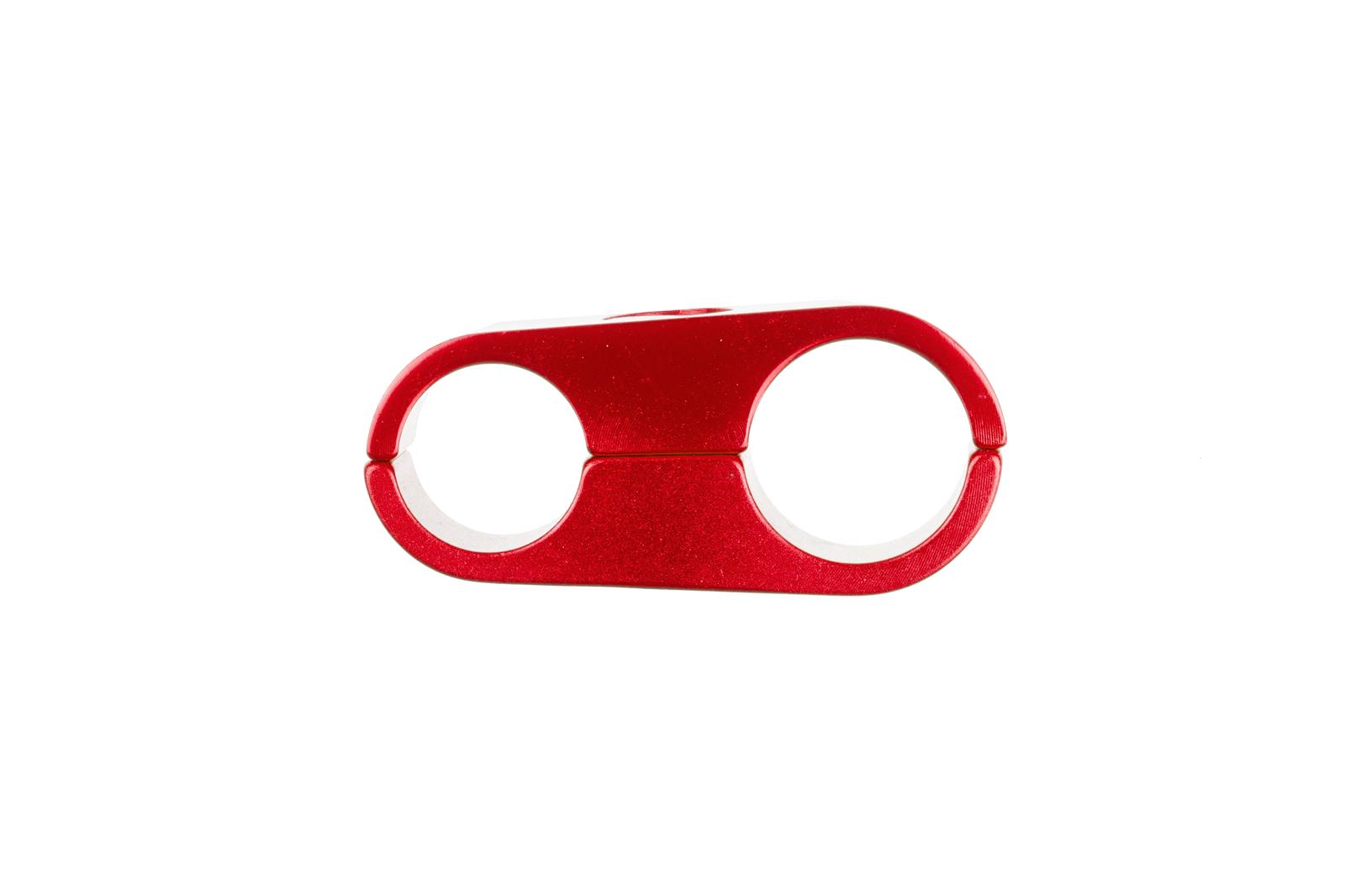 Redhorse Performance 730 Series AN Hose Separators 730-06-06-3 and Line Mounting Clamps, Separators, 2 Capacity, Aluminum, Red Anodized, 0.560 in. O.D., for -6 Braided Hose, Each thumbnail 3