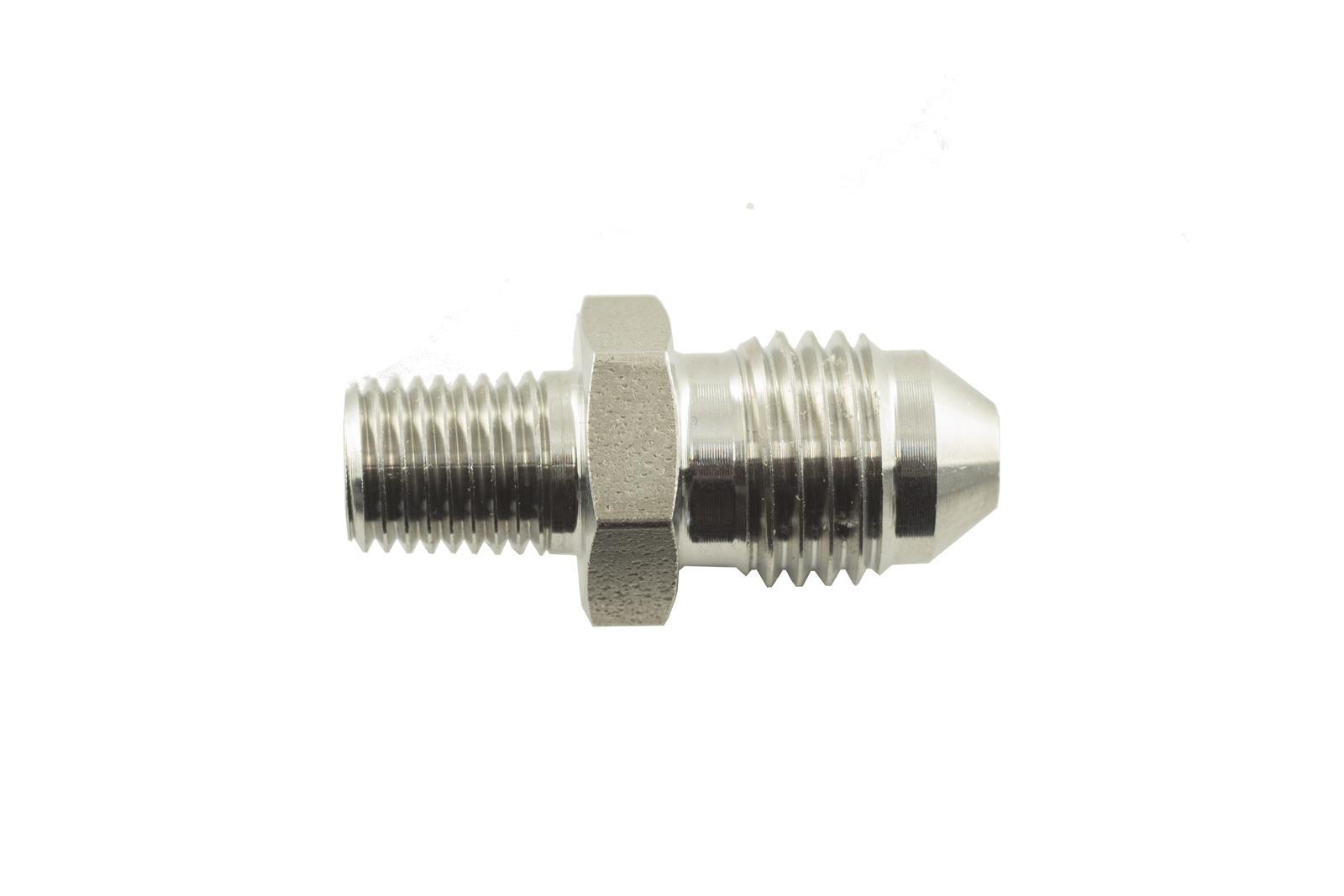Redhorse Performance Bypass Fuel Pressure Regulator Accessories 7910-04-01 Fittings and Adapters, Accessories, Straight, Stainless Steel, Natural, -4 AN Male AN, 1/16 in. NPT Male NPT, Each