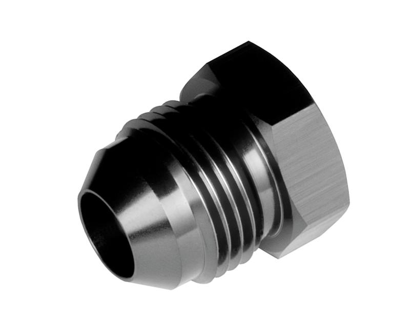 Redhorse Performance 806 Series AN Flare Plugs 806-20-2 Fitting, Plug, -20 Male, Hex Head, Aluminum, Black Anodized, Each