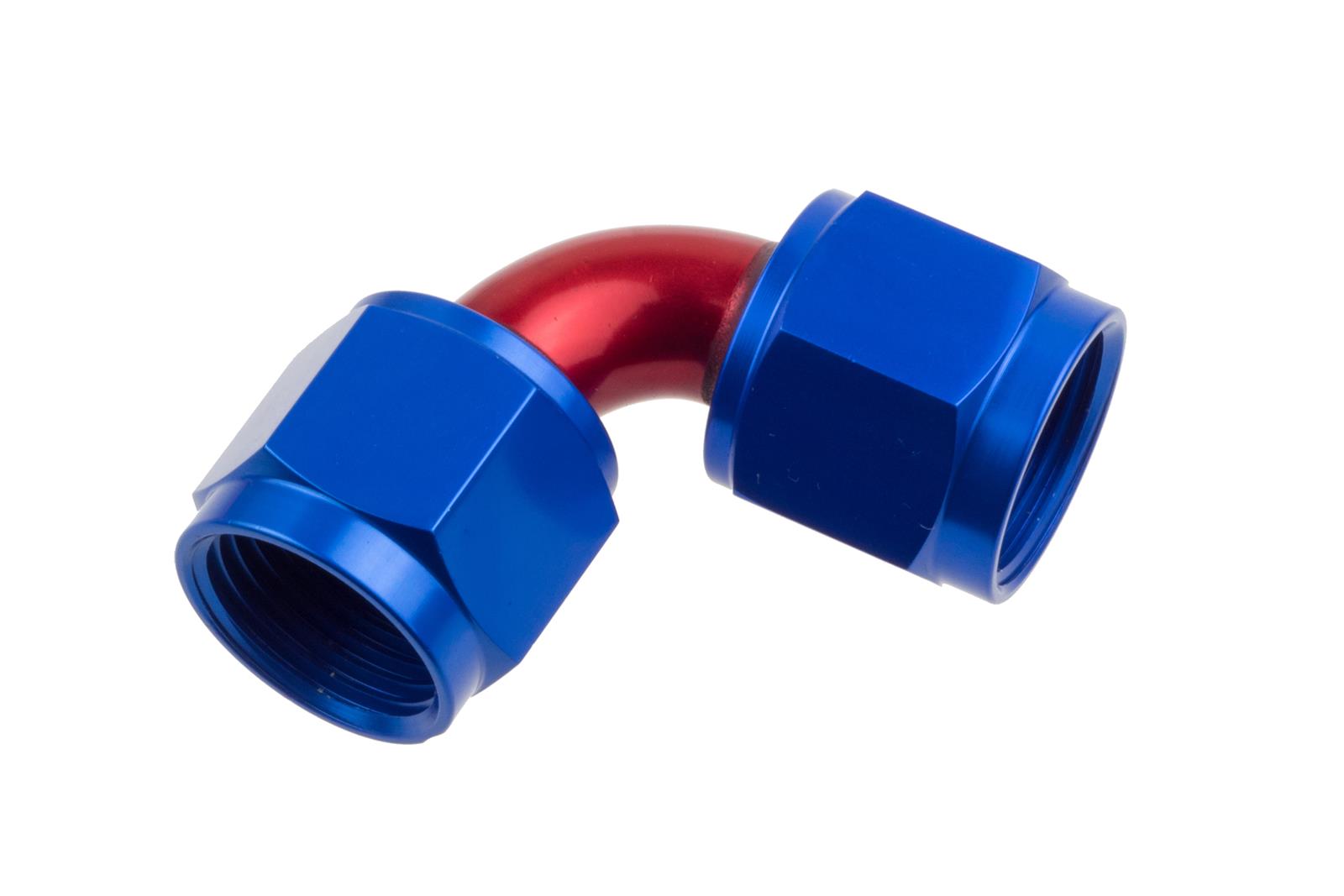 Redhorse Performance 8190 Series Couplers 8190-06-1 Fitting, Coupler, Union, AN to AN, 90 Degree, Aluminum, Clear Anodized, -6 AN, -6 AN, Swivel, Each