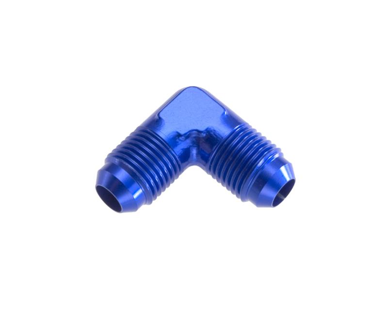 Redhorse Performance 821 Series Elbow Adapter Fittings 821-06-1 Fitting, Coupler, Union, AN to AN, 90 Degree, Aluminum, Blue Anodized, -6 AN, -6 AN, Each