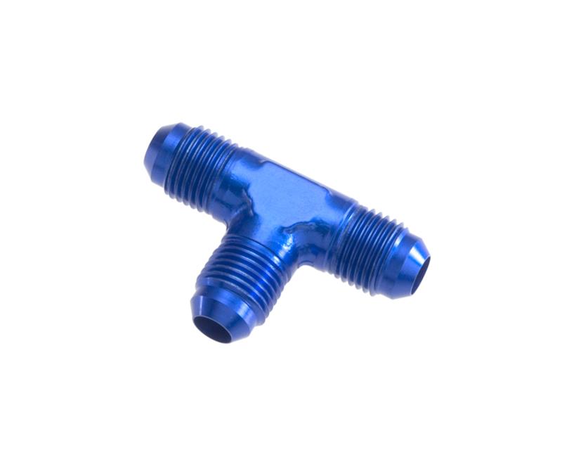 Redhorse Performance 824 Series Tee Adapter Fittings 824-06-1 Fitting, Adapter, AN Tee, Aluminum, Blue Anodized, -6 AN Male Threads, Each