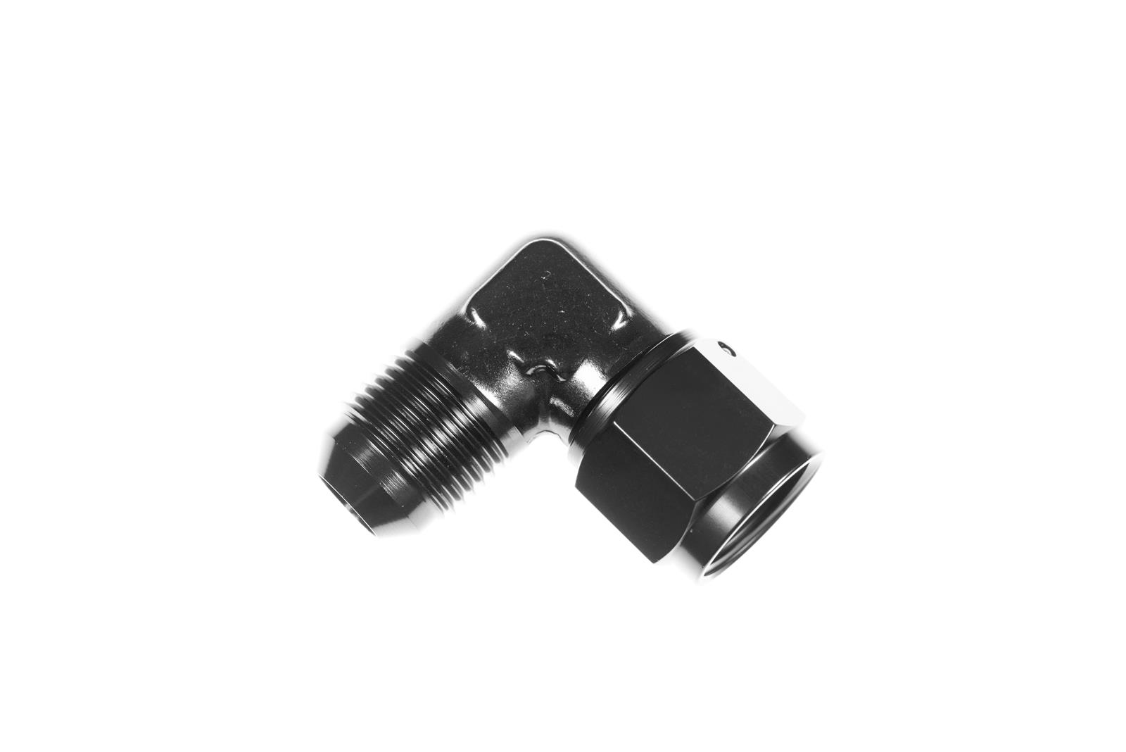 Redhorse Performance 8290 Series Couplers 8290-12-12-2 Fitting, Coupler, Union, AN to AN, 90 Degree, Aluminum, Black Anodized, -12 AN, -12 AN, Swivel, Each thumbnail 2