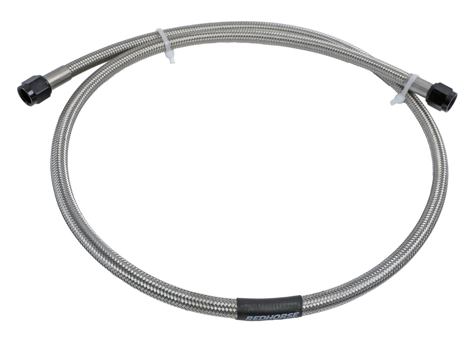 Redhorse Performance 900 Series Nitrous Oxide Hose Assemblies 900-06-48-2 Hose, Braided Stainless Steel, -6 AN Female End, Blue, -6 AN Female End, Black Anodized Ends, 48 in. Length, Each