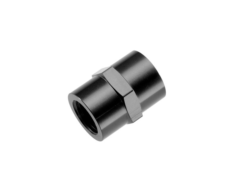 Redhorse Performance 910 Series NPT Female Nipple Fittings 910-06-2 Fitting, Coupler, to NPT, Straight, Aluminum, Black Anodized, 3/8 in. NPT, 3/8 in. NPT, Each