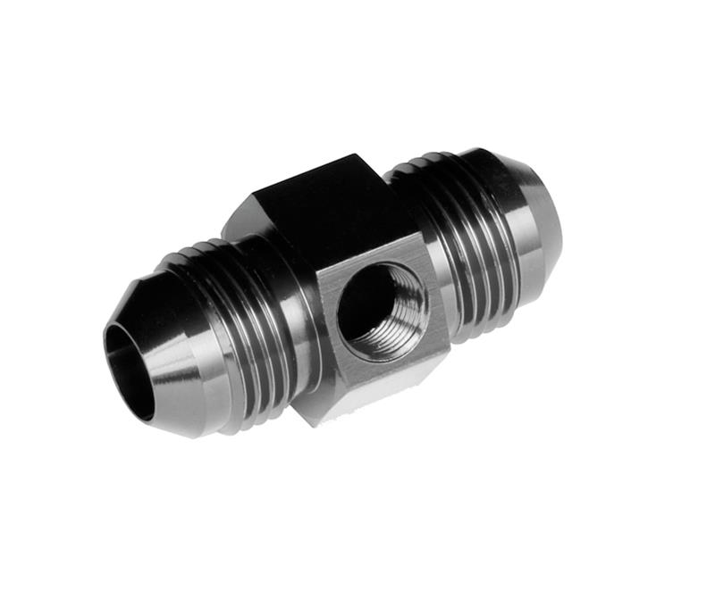 Redhorse Performance 9190 Series Gauge Adapters 9190-06-2 Fitting, Pressure Adapter, Straight, Aluminum, Black Anodized, -6 AN Male, -6 AN Male, 1/8 in. NPT Female, Each