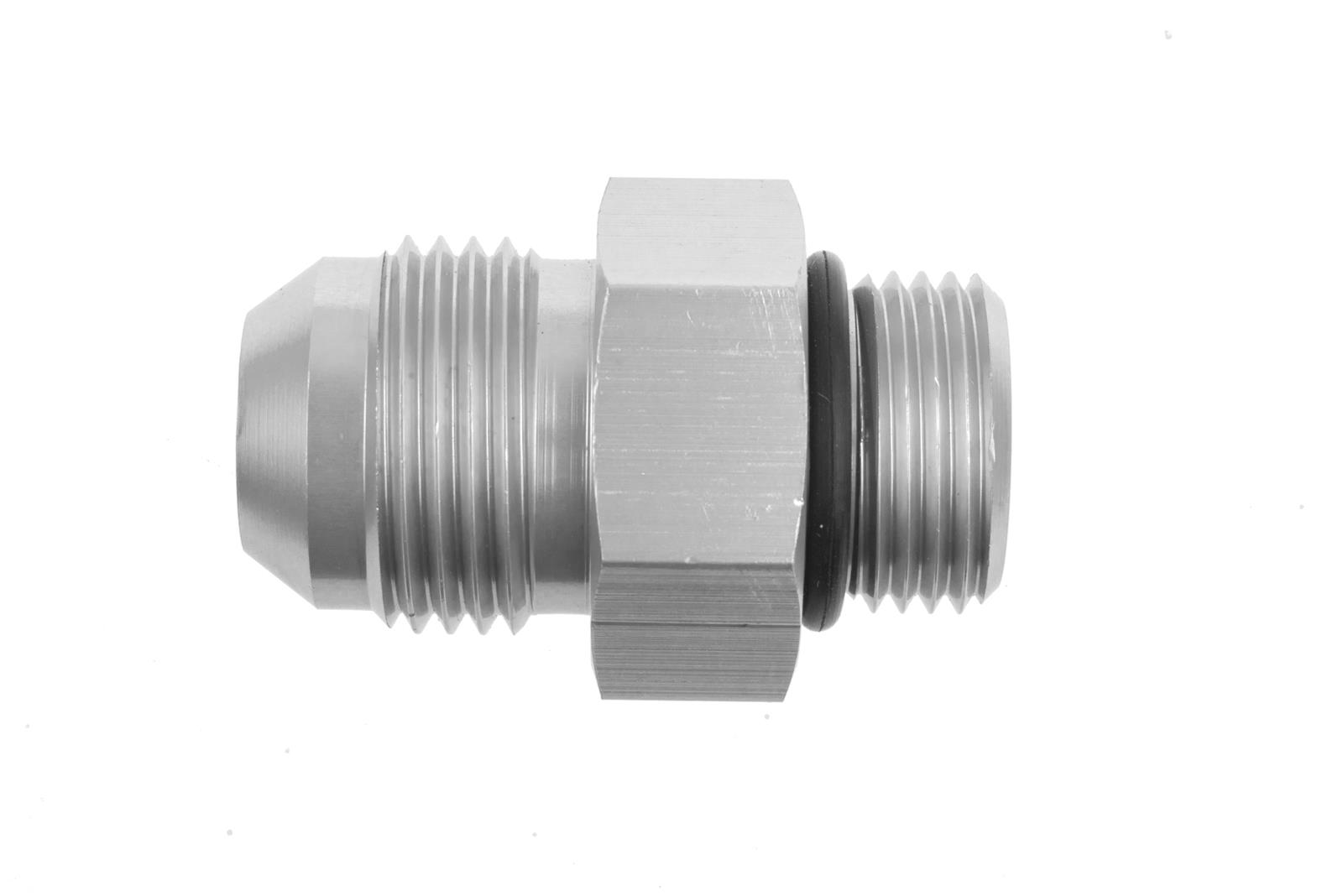 Redhorse Performance 920 Series AN to High Flow Radius O-Ring Adapter Fittings 920-06-10-5 and Adapters, Fittings, Straight, -6 Male To -10 Male O-ring, Aluminum, Clear Anodized, Rubber O-ring, Each