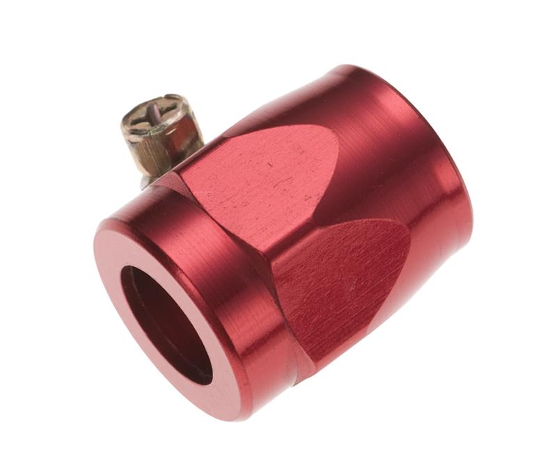 Redhorse Performance 993 Series Hose Finishers 993-06-3 Clamp, -6 AN, Stainless Clamp, Red Anodized Aluminum Cover, 3/8 in. Hose, Each