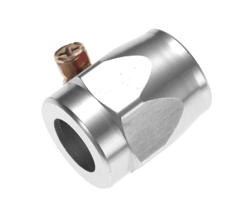 Redhorse Performance 993 Series Hose Finishers 993-05-4 Clamp, -5 AN, Stainless Clamp, Chrome Aluminum Cover, 5/16 in. Hose, Each